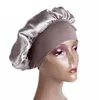 Expédition rapide 11 couleurs New Silk Night Cap Hat Double Side Wear Women Head Cover Sleep Cap Haute élasticité Satin Bonnet Chemo Cap