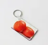 60*40*3mm Sublimation Blank Keychain MDF Square Wooden Key Pendant Thermal Transfer Key Ring White DIY Key Chain Party Favor Gift db267