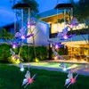 Nuovo design 2v Solar Intelligent Light Control Design e colore Shell Butterfly Wind Chime Decorazione del corridoio Luce colorata