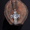 Collana da uomo con gioielli cristiani, collana con croce di Gesù, collana 9030103