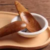 Cuillère de table en bois de style japonais créatif de vraies cuillères à thé en bois