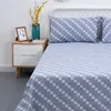 Постельное белье Диагональ квадратный узор Всесесетичный кровать простыни китайский стиль серии полная королева синий