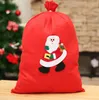 60 * 40 cm Regali di Natale borsa babbo natale packsack Sacchetti regalo caramelle belle Sacchetti regalo grande borsa di tela applique fatta a mano