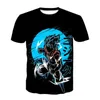 Anime T-shirts Mäns Anime harajuku 3D-tröjor Sommar Fashion Short Sleeve Svart O-Neck Tops Boys Clothing Street Clothing G1222