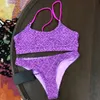 Modischer, sexy Sommer-Damen-Bikini-Badeanzug, SSS-Designer-Briefdruck, Schnürung, Neckholder-Badeanzug, Hemd, zweiteilige Cross-Band-Kleidung