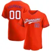 Personnalisé Orange Black-White-White-052 Jersey de baseball authentique