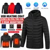 Outdoor T-Shirts Electric Heated Jackets USB Coat Long Sleeves 4 Areas Heating Hooded Warm Winter Thermal Clothing1