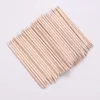 Set van 100 stks Oranje Hout Stick Cuticle Pusher Remover Double Sided Nail Art Manicure Pedicure Tool