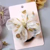 10pcs South Korea's new children's hair accessories gold dot dot dot gauze Flower Bow Hair Clip girl's headdress