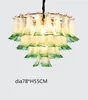 Postmodern glass chandelier lights living room restaurant designer peacock open screen chandelier lighting building leaf pendant lamps