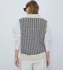 Maglioni da donna Gilet in tricote Pull Spacchi laterali vintage Femme Gilet Chic