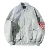 Drop Bomber Jacket Mężczyźni Hip Hop Letter Design Loose Windbreaker Pilot Coat Mens Japanese Streetwear M-4XL 211217