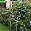 Kraflo Plant Ondersteuning Hekelen Decoratief metalen Lolly -klimframe Rose Windmolen Jasmijn Clematis Blauwe sneeuwvlokbeugel Smeedijzeren bolvormige bloemstandaard