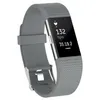 En Düşük Fiyat 28 Renk Silikon Kayışı Fitbit Ücreti2 Band Fitness Akıllı Bilezik Saatler Yedek Spor Askı Bantları için Fitbit Şarj 2