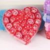 24pcs/box heart shaped soap rose flower gift boxrose flower head display reative Mother's day valentine's gift soap1