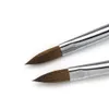 # 6 / # 8 Kolinsy Nail Art Brush Brush Set Maniglia di cristallo Acrilico Gel UV Glitter Drawing Drawing Pennelli di pittura Scultura Penne Penne per unghie