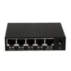 Freeshipping Metal Case 10 / 100mbps Ethernet PoE-omkopplare 4 Port RJ45 HUB 802.11AF / AT Supply Power 48V för IP HD-kameror