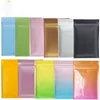 Whole multi color Resealable Zip Mylar Bag Food Storage Aluminum Foil Bags plastic packing bag Smell Proof Pouches 100pcs8445567