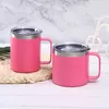 304 rostfritt stål mugg 12/14 oz handtag kaffekoppkontor Enkel mugg dubbel vakuumisolerad mugg XD24295