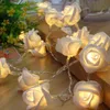 Bougies décoratives sans flamme blanc chaud maison, bougies roses à batterie à changement de couleur, velas decorativa de 2.5 mètres de long, pas de batterie