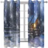 Морден белые снежные рождественские занавески 3D оконные занавески для гостиной спальни украшения шторы