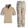 Camisa de tiro da floresta calças de camisetas de camuflagem infantil uniforme de batalha vestido de batalha tático bdu combate crianças roupas no05-021