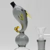 8inch Dolphin Recycler Glass Bong with Inline Perc Water Pipe Dab Rig Hookah Pipe with 1 bowl