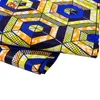 Bintarealwax 6 Yards Menge afrikanischer Stoff mit geometrischen Mustern Ankara Polyester Farbic zum Nähen Wachsdruckstoff von der Werft Designe308l