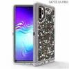 Hard Clear Glitter 3D Flowing Liquid Quicksand Cover for ip12 Protective for Samsung Galaxy NOTE10/ PRO/S10/S9/Plus/Lite/NOTE8 Sparkly Skin