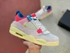 Air Jordan 4 retro jordans  Nike Neue 4 4S Basketballschuhe Männer Frauen Neue Creme Segel Die weiße Zementzemente Gericht Lila Union La Guava Eis Rasta Was die Sportschuhe F56