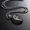 Hip Hop Iced Black Skull Ghost Anhänger Halskette mit 4 mm Tenniskette Micro Paved Zirkonia Geschenk für Männer