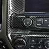 ABS Centralna Navigation Panel Pokrywa ekranowa, Włókno węglowe 1 pc dla Chevroleta Silverado GMC Sierra 2014-2018 Akcesoria wnętrza