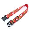 Collare per cani in nylon regolabile Natale fiocco di neve Albero di Natale Collari per animali domestici per cani di taglia piccola, media e grande Pitbull Pug Pet Supplies WLY BH4515