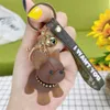 Francês Bulldog Keychain boneca Cristal Corda Pingente Pingente Chave Pingente Pingente Rebite Bolsa Bolsa Bolsa Bolsa Celular Telefone Cintas Charms