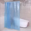 Cortinas de chuveiro plástico azul plástico rústico Clear Curtain Gancels Haste para o banheiro resistente à prova d'água resistente a água Curtain1