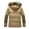 Giù giacche da uomo giacca inverno uomini alla moda spessa pelliccia calda parca 90% anatra bianca giù cappotti casual maschio impermeabile giù per le giacche 201128