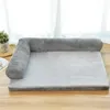 Luxus großes Hundebett Sofa Katze Haustier Kissen für große waschbare Nest Teddy Welpen Matte Zwinger Quadrat Kissen Winter LJ201028