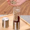 2 In 1 Pepper Manual Grinder Stainless Steel Salt and Pepper Grinder 200ml Spice Mill Grinder with Adjustable Coarseness ZZC3019