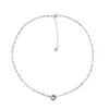 Andywen 925 Sterling Silver Special Locker Chain Halsband Tre Circle Choker Rock Punk Circle Luxury 2020 Fashion Smycken Q0531