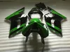 Injectie Mold Fairing Kit voor Kawasaki Ninja ZX 6R 600CC 03 04 ZX6R 636 2003 2004 GROENE GLAAD Black Fackings Set ZX38