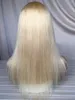 #613 Blonde Lace Frontal Cheveux Humains Perruques Brésiliennes Vierges Cheveux Raides Perruques Fpr Femmes