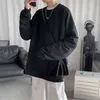 HybSkr Uomo Harajuku Felpe con cappuccio Felpe oversize Donna Streetwear Felpa con cappuccio nera Uomo Hiphop Inverno Basic 220107