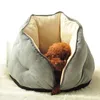 Varm Bed Nest Pet Sofas House Encircled Kennel Soft Cotton Fleece Blanket för hundkattvalp fyra årstider med 201223