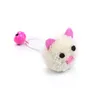 Mus Head Modeling Cats Toy Small Bell Plush Kitty Husdjur Leksaker Interaktion Intressanta artiklar Pet Supplies Rolig Högkvalitativ Ny 1 5cw M2