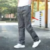 Big Size Men Joggers Pants summer Loose Wide Cargo Pants Cotton Jumpsuit Elastic Waist Harem tactica Trousers sweatpants 201128