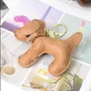 Fashion Bear Designer Key Buckle Bag Car Keychain Handmade Leather Animals Keychains Man Woman Purse Bag Pendant Accessories 16 St262y