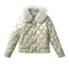 Ftlzz mulheres para baixo real colarinho de pele jaqueta inverno quente ultra luz jaqueta curta branco pato para baixo parka elegante casaco outwear 201023