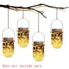 8 Pack Solar Mason Jar Lights avec 8 poignées 10 LED String Fairy Firefly Lights Couvercles Insert pour pots à bouche régulière Décor de jardin Y2203e