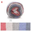 100g / kulkowy tęczy Kolorowe bawełniane przędzy dziewiarskie 5 Strand ręcznie tkany wątek do grubego szydełkowego kocu szalikowy sweter