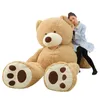 100-260cm Billig ostoppad America Giant Teddy Bear Plyschleksak Mjuk Nalle Hud Födelsedag Alla hjärtans presenter till flicka Barnleksak AA220314